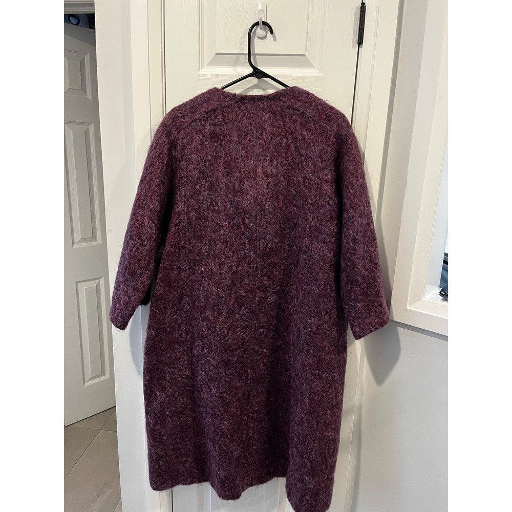 Bardolino Mohair Blend Coat Women's Purple Tweed Button Up‎ Mid Length England - Picture 7 of 12